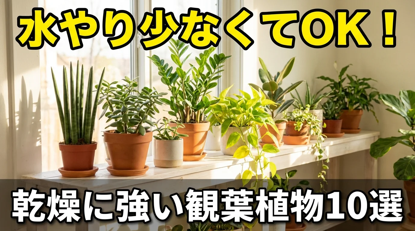 乾燥に強い観葉植物おすすめ10選|水やりが楽で初心者・ズボラさんにも!