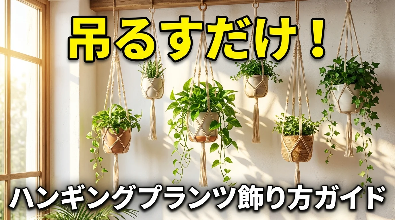 観葉植物のハンギング|おしゃれな飾り方のコツとおすすめ植物5選
