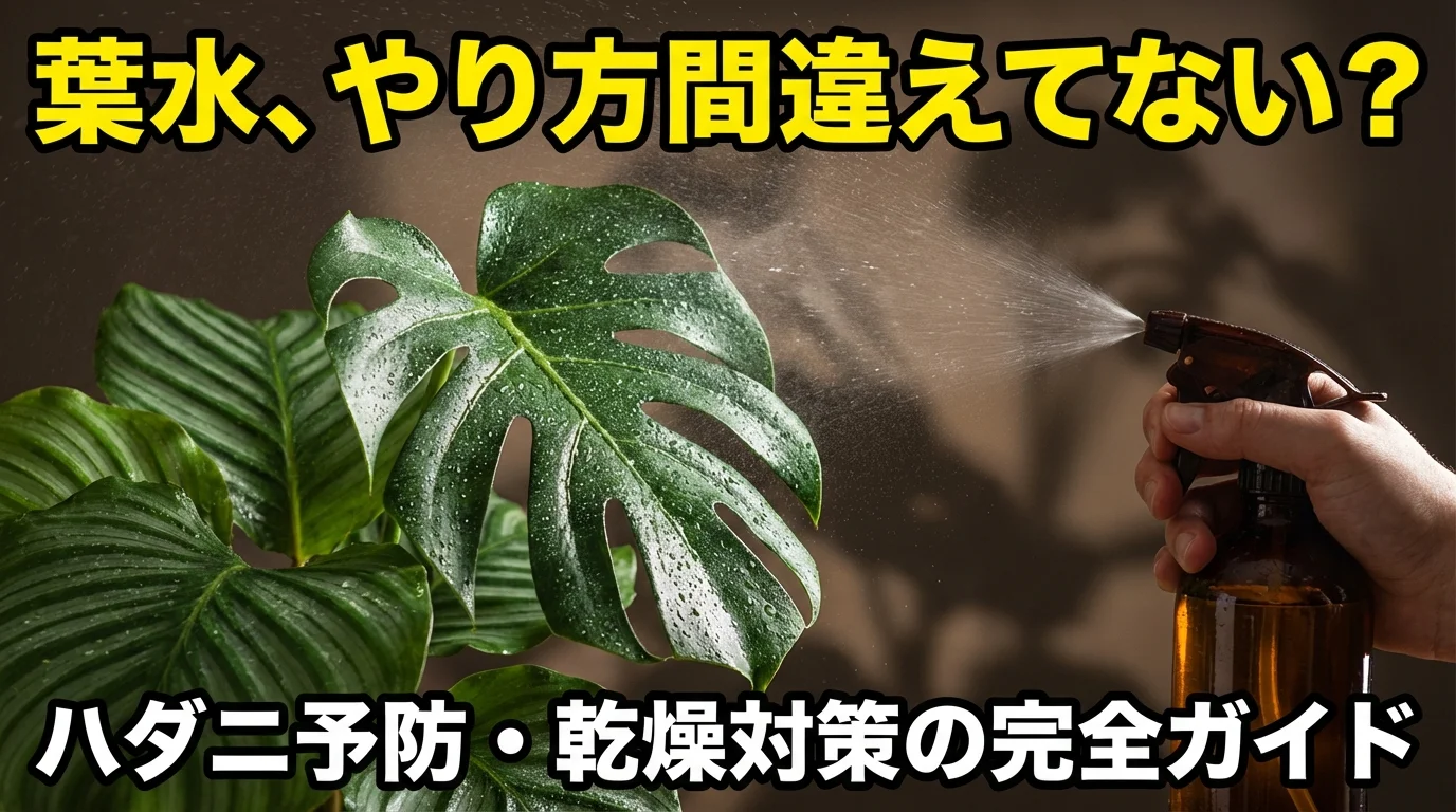 観葉植物の葉水(はみず)完全ガイド|効果、頻度、正しいやり方を徹底解説