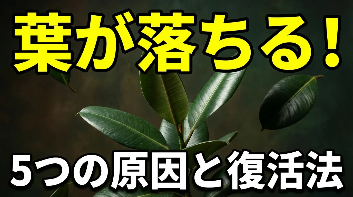 ゴムの木(フィカス)の葉が落ちる5つの原因と復活させる対処法